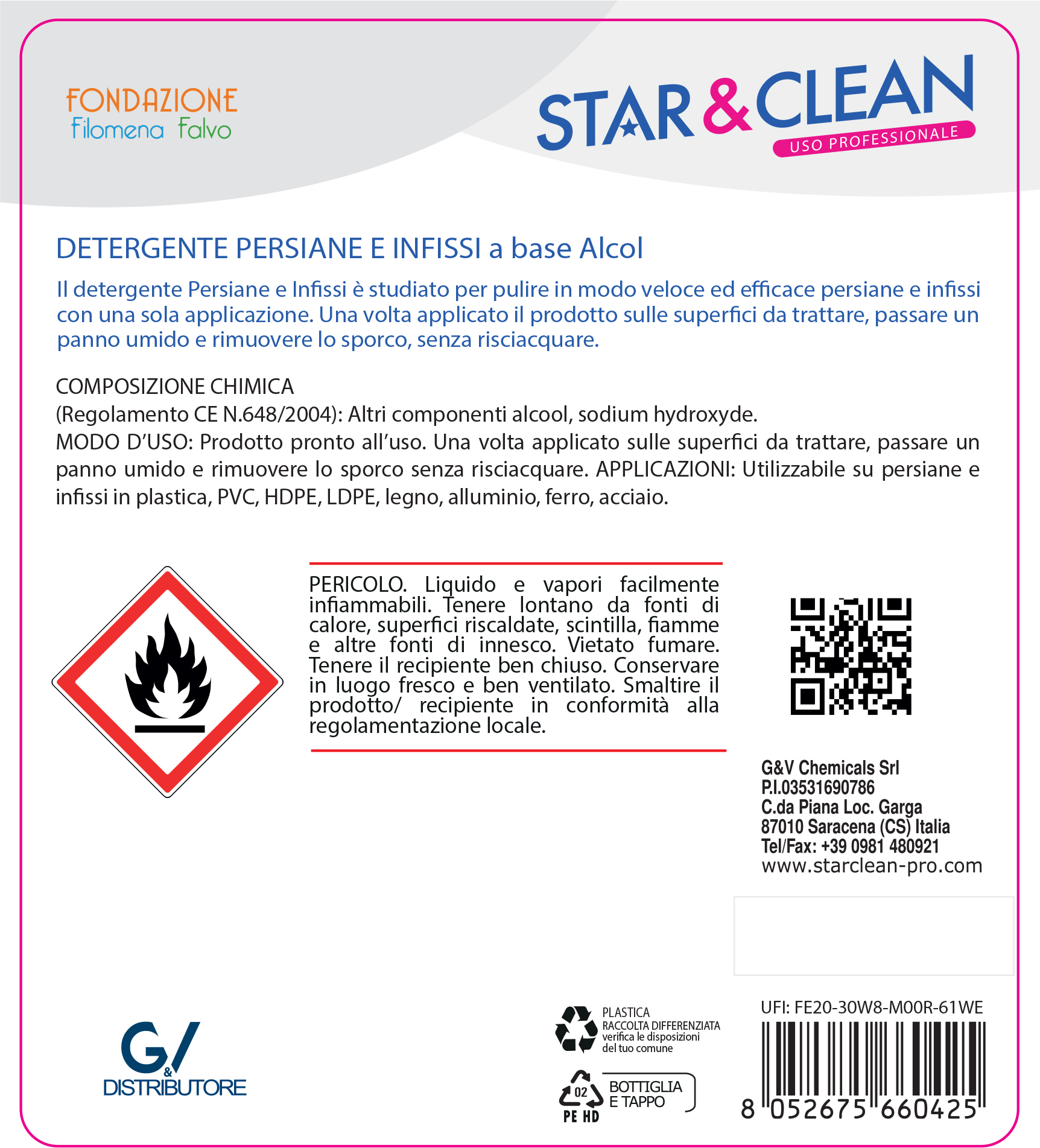 Detersivi concentrati - star clean 318 - detergente persiane e infissi